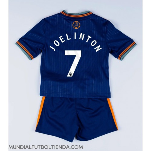 Camiseta Newcastle United Joelinton #7 Tercera Equipación Replica 2025-26 para niños mangas cortas (+ Pantalones cortos)